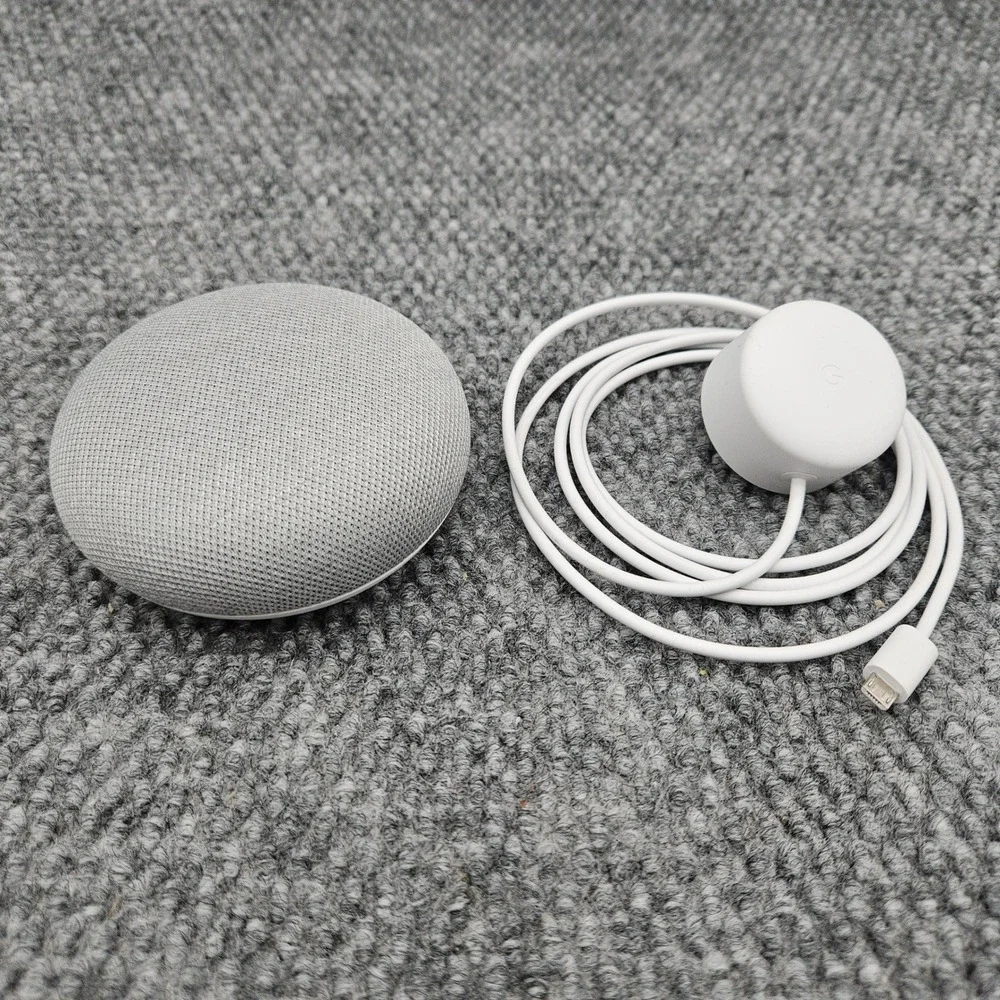 Google Home Mini H0A Smart Speaker Chalk White Voice Assistant Bluetooth Tested